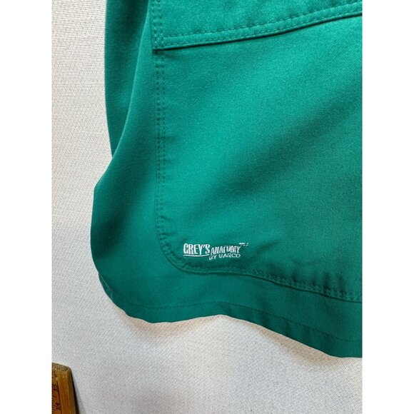 Greys Anatomy Signature Women's V-Neck Scrub Top Short Sleeve Sz XL Teal Stretch - Picture 6 of 9